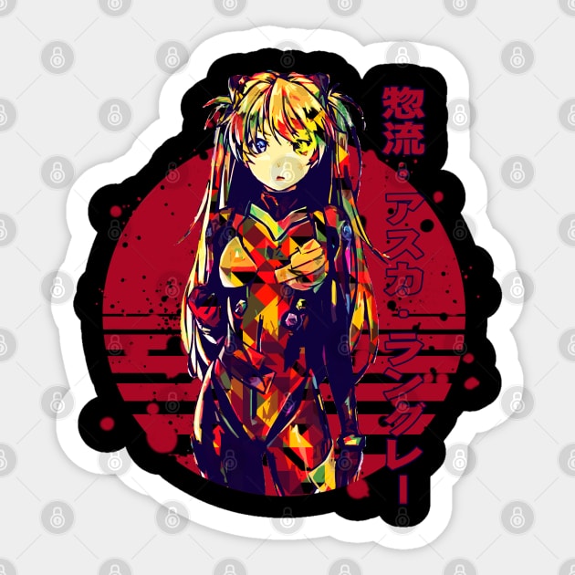 Asuka Langley Sticker by Retrostyle